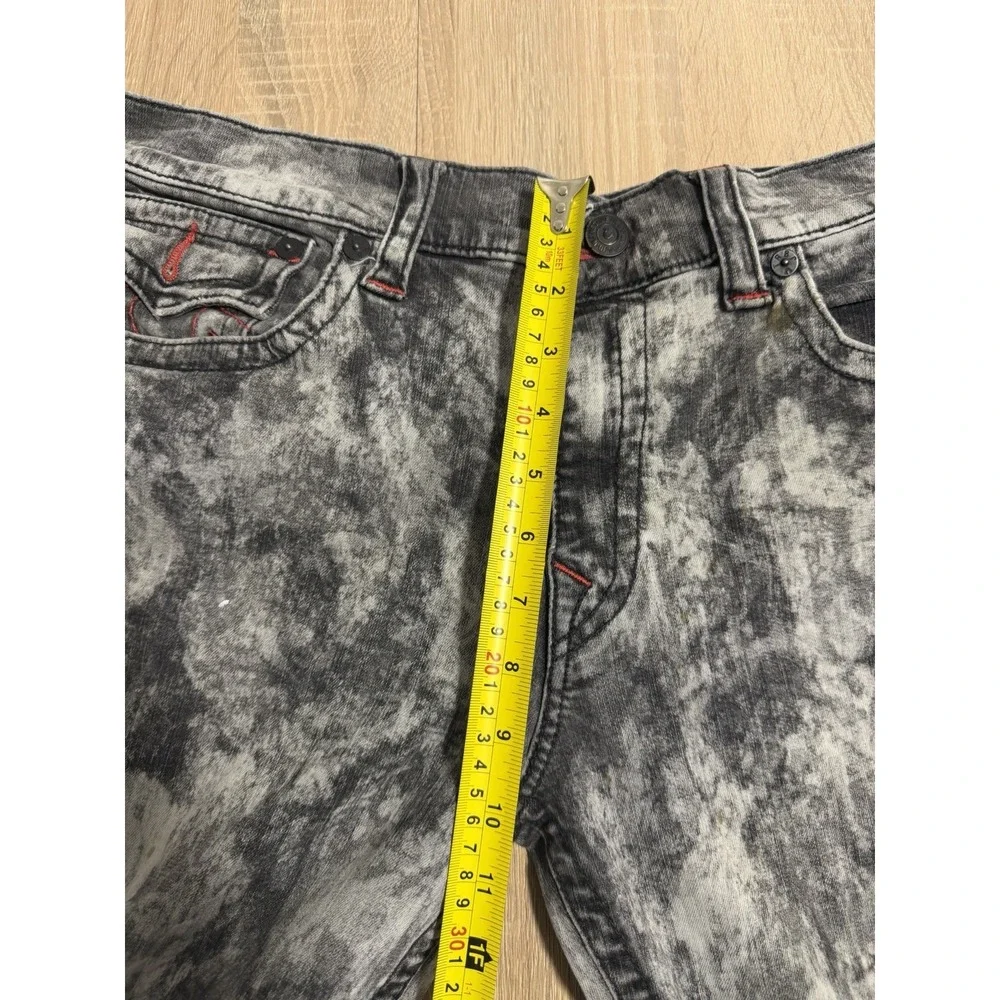 True Religion World Tour Straight Seat Acid Wash Men's Jeans Sz 36x32 Red stitch - Picture 7 of 10
